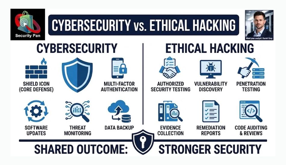 Cybersecurity vs. Ethical Hacking Systems