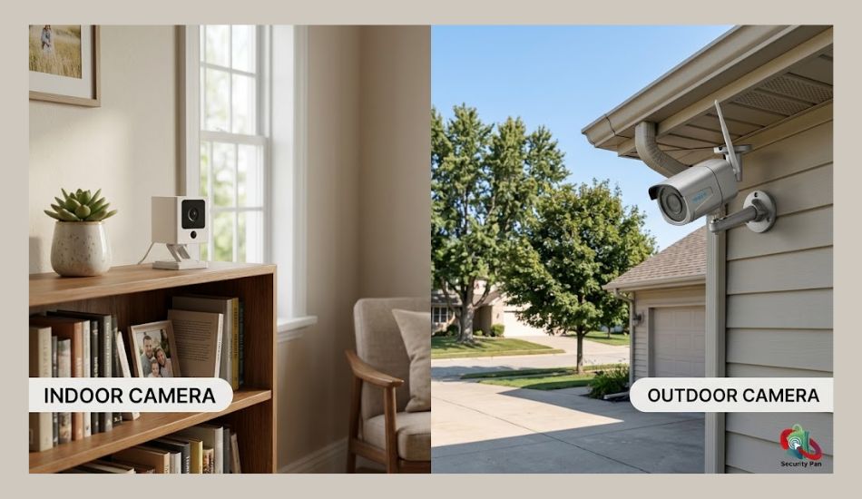 Different types of indoor and outdoor security cameras